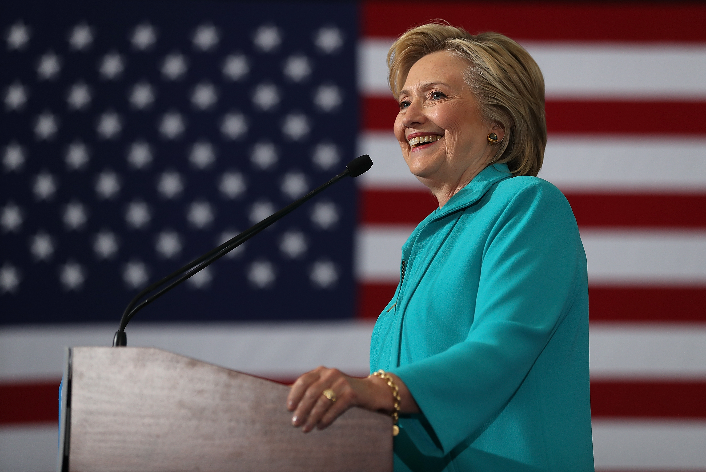 Hillary Clinton Discusses Donald Trump's Policies At Reno, NV Campaign Event