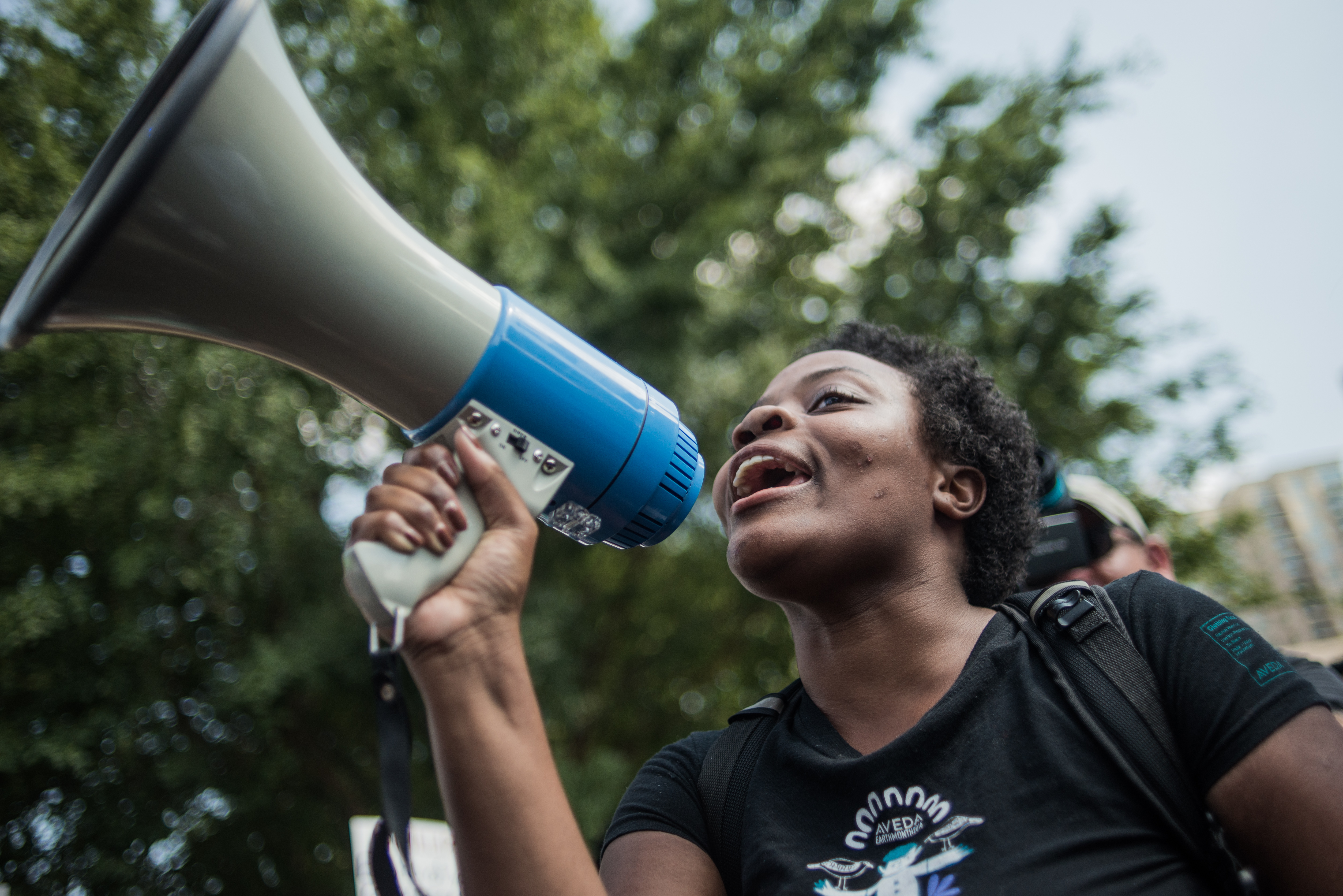 Protesters Demonstrate Against Police Shooting During Panthers Football Game In Charlotte