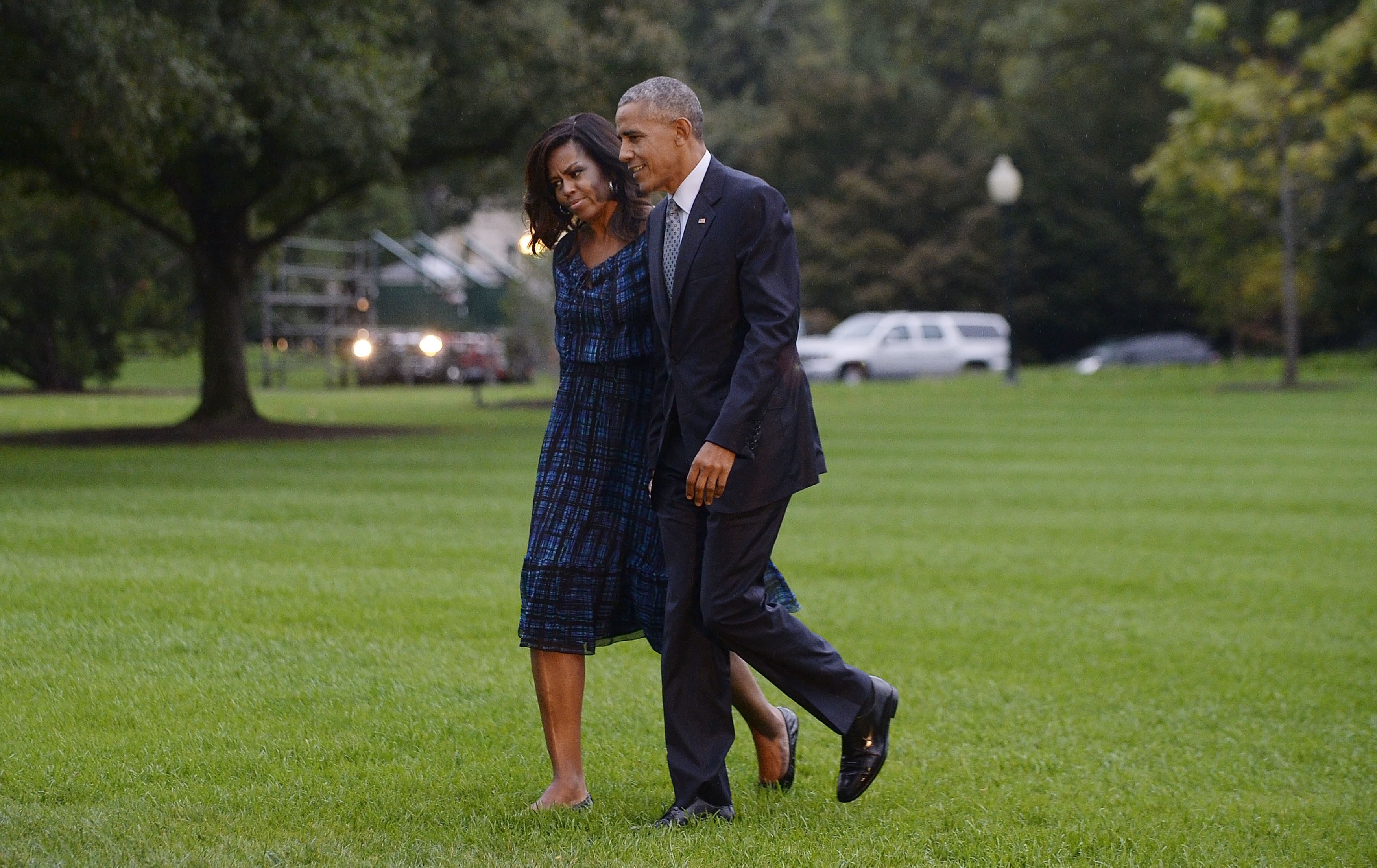 President Obama Arrives Back To The White House After Trip To Richmond, Virginia