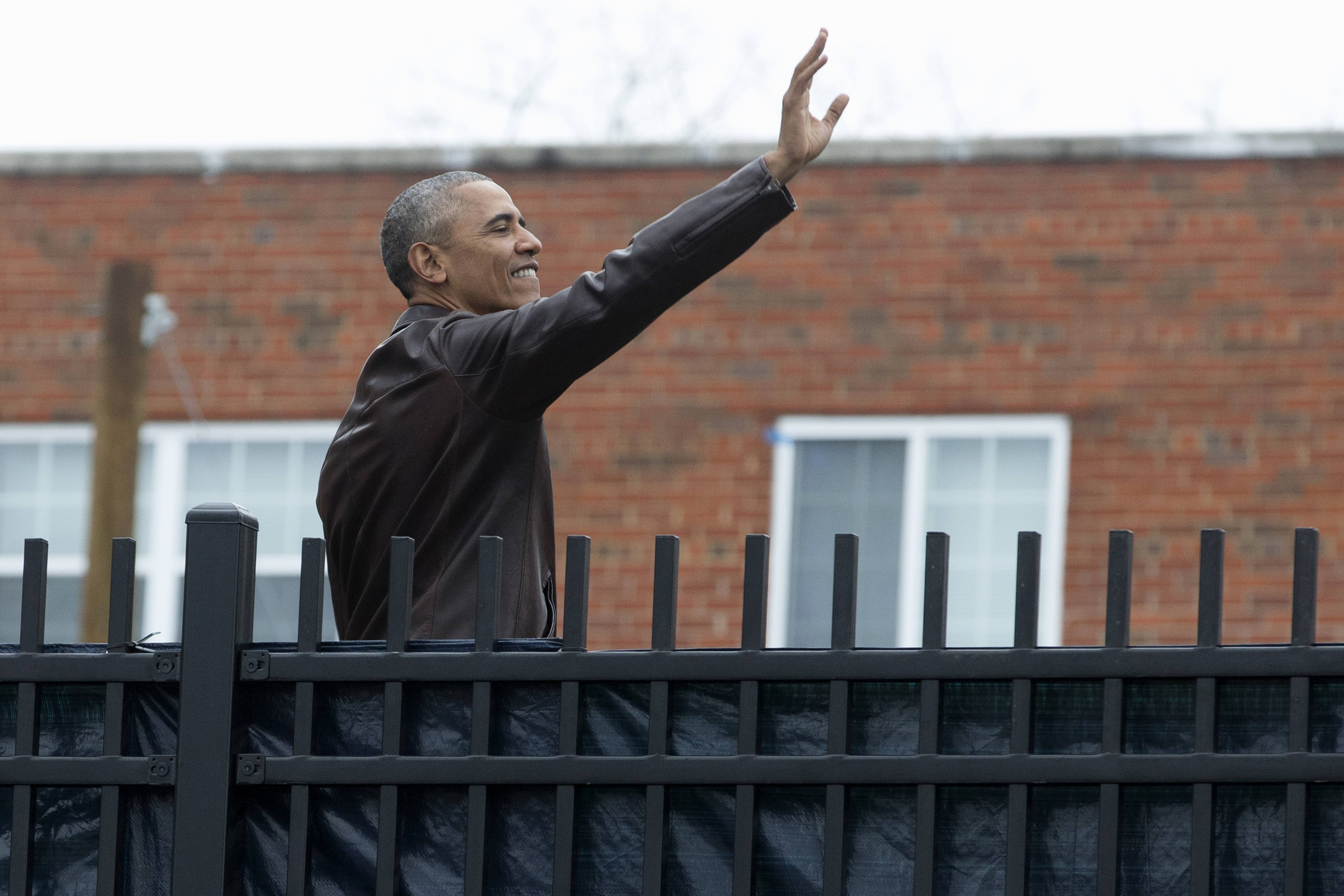 US President Barack Obama participates in service event for Martin Luther King Jr. Day