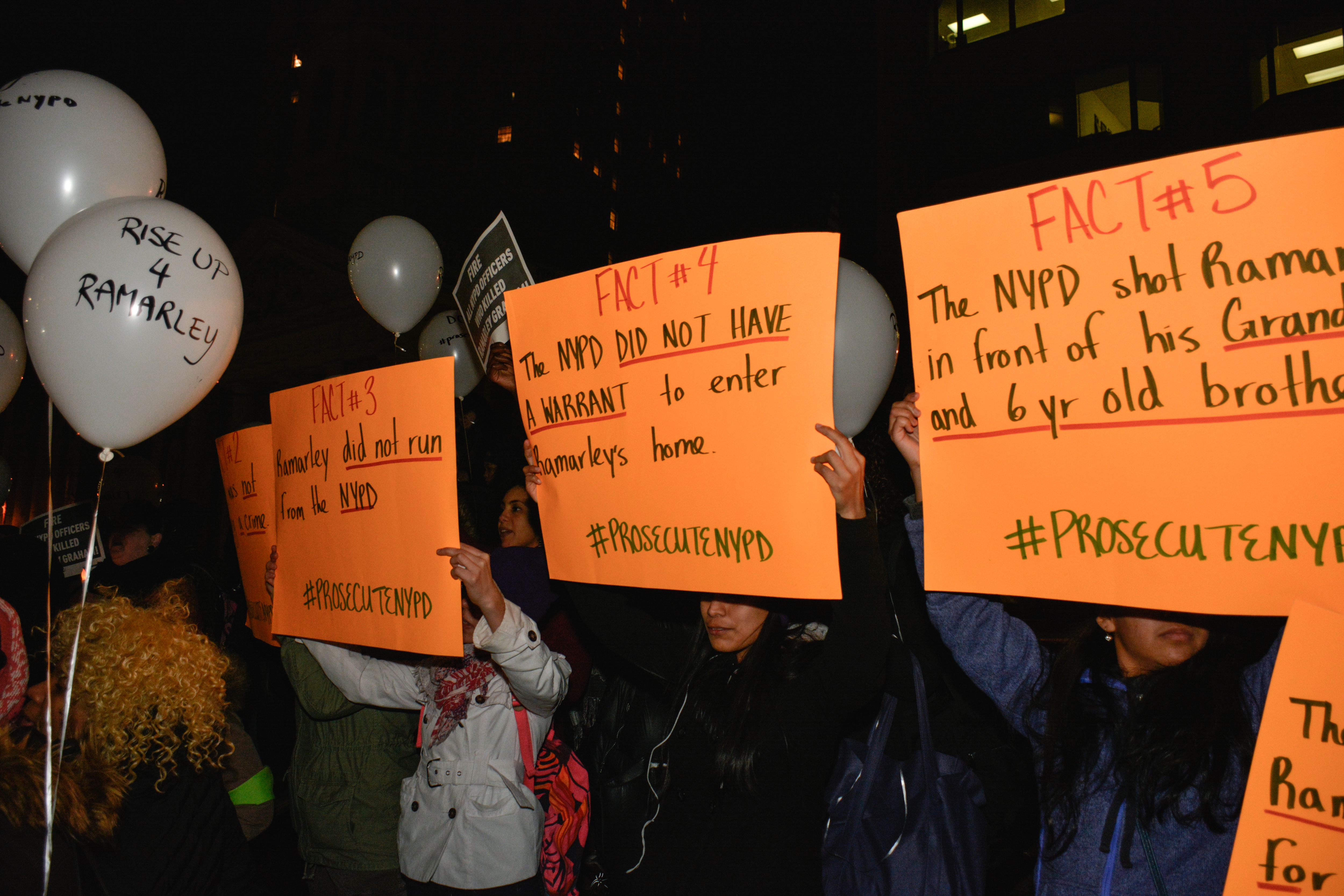 Overnight vigil at One Police Plaza for the NYPD shooting...