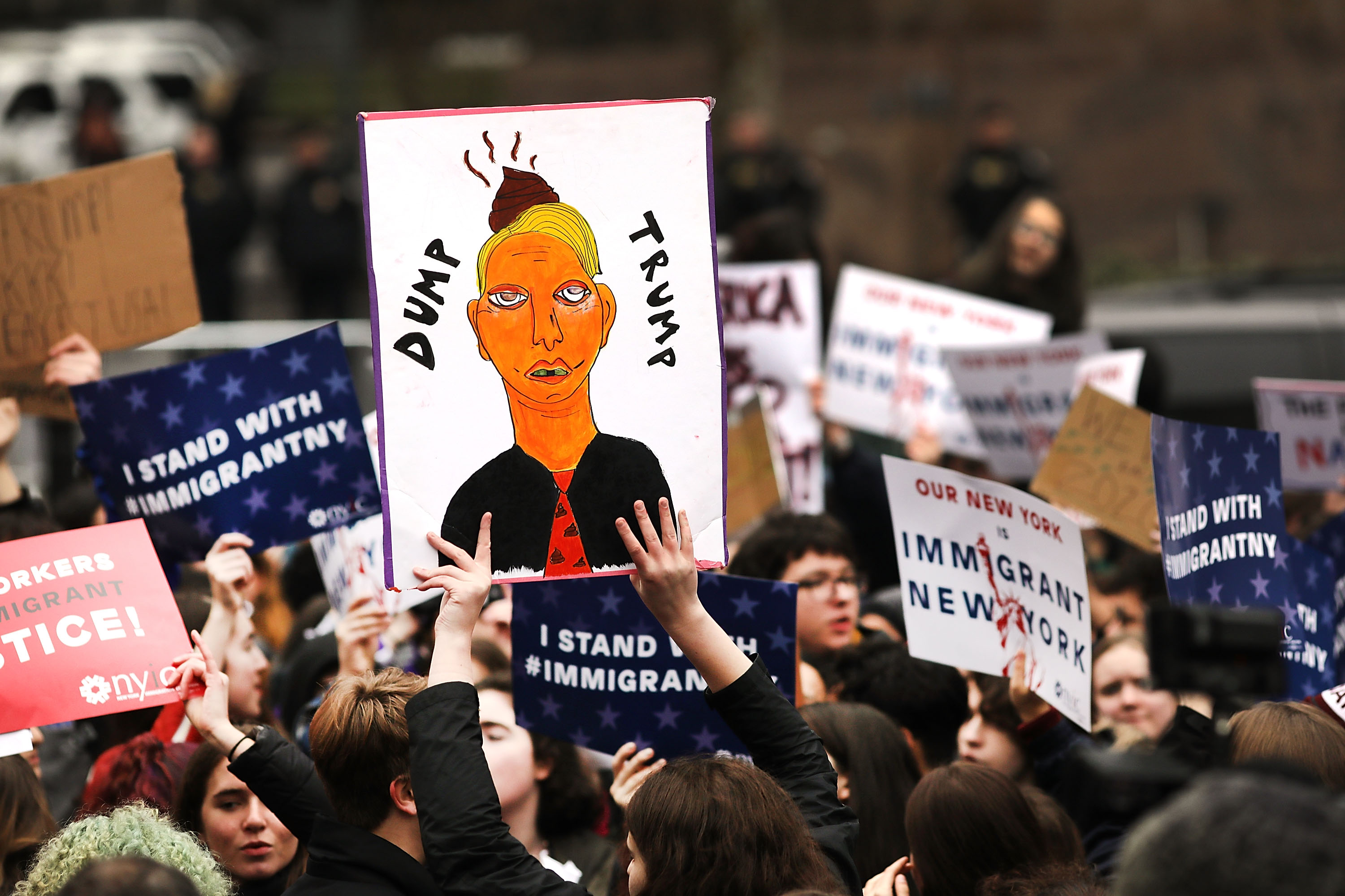 Students In New York Organize Walkout To Protest Against President Trump's Policies