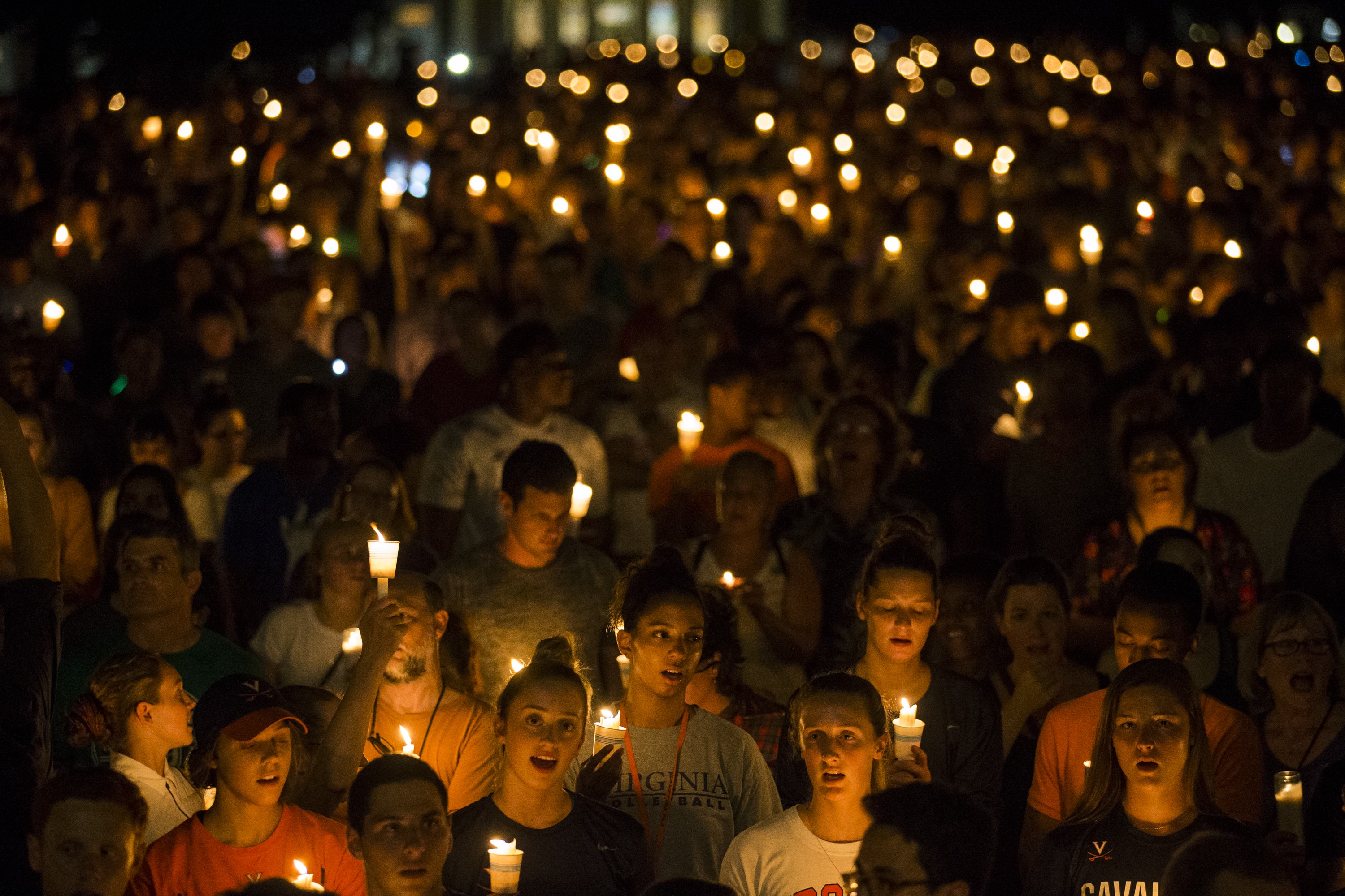 Candle Light March to Counter White Supremacist Torch March