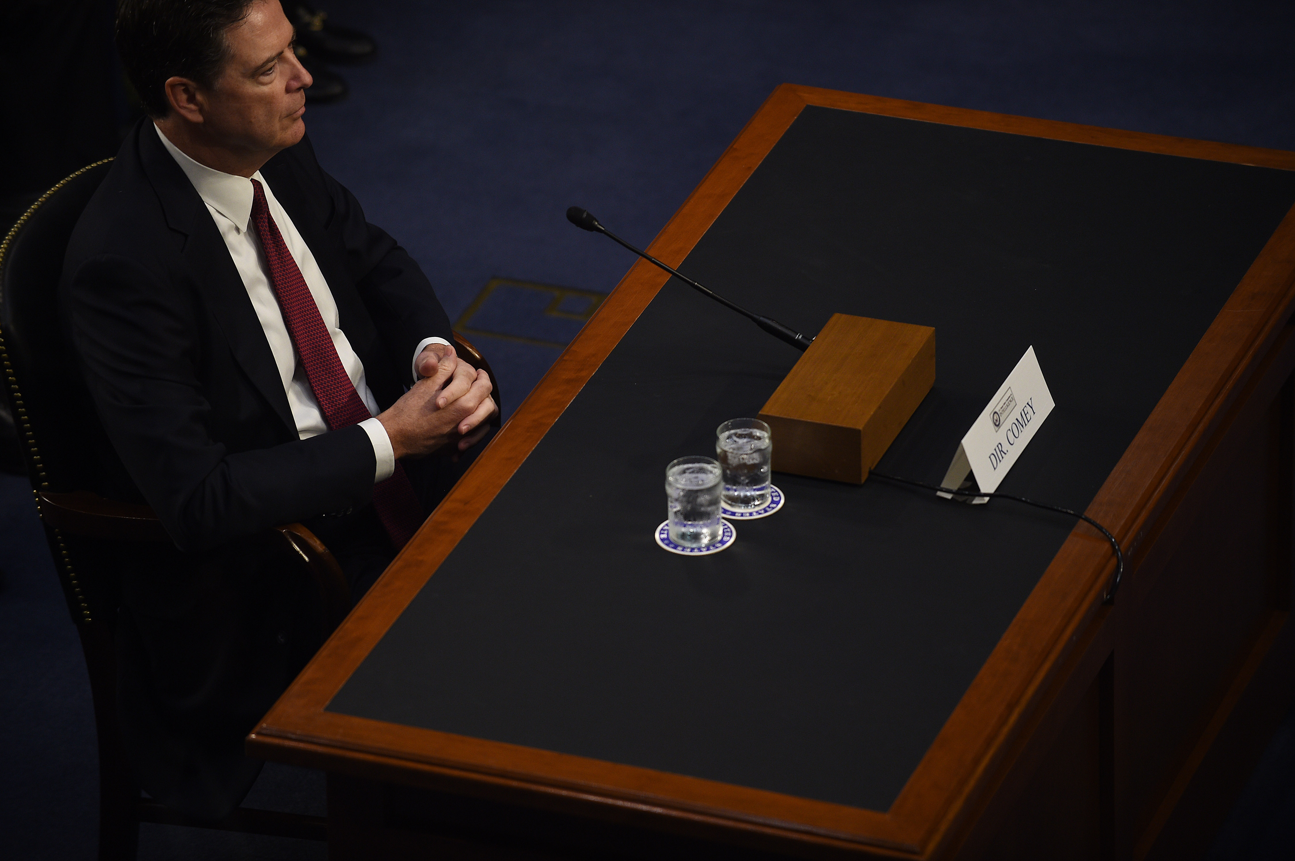 WASHINGTON, DC - JUNE 8: Fired FBI Director James B. Comey arri