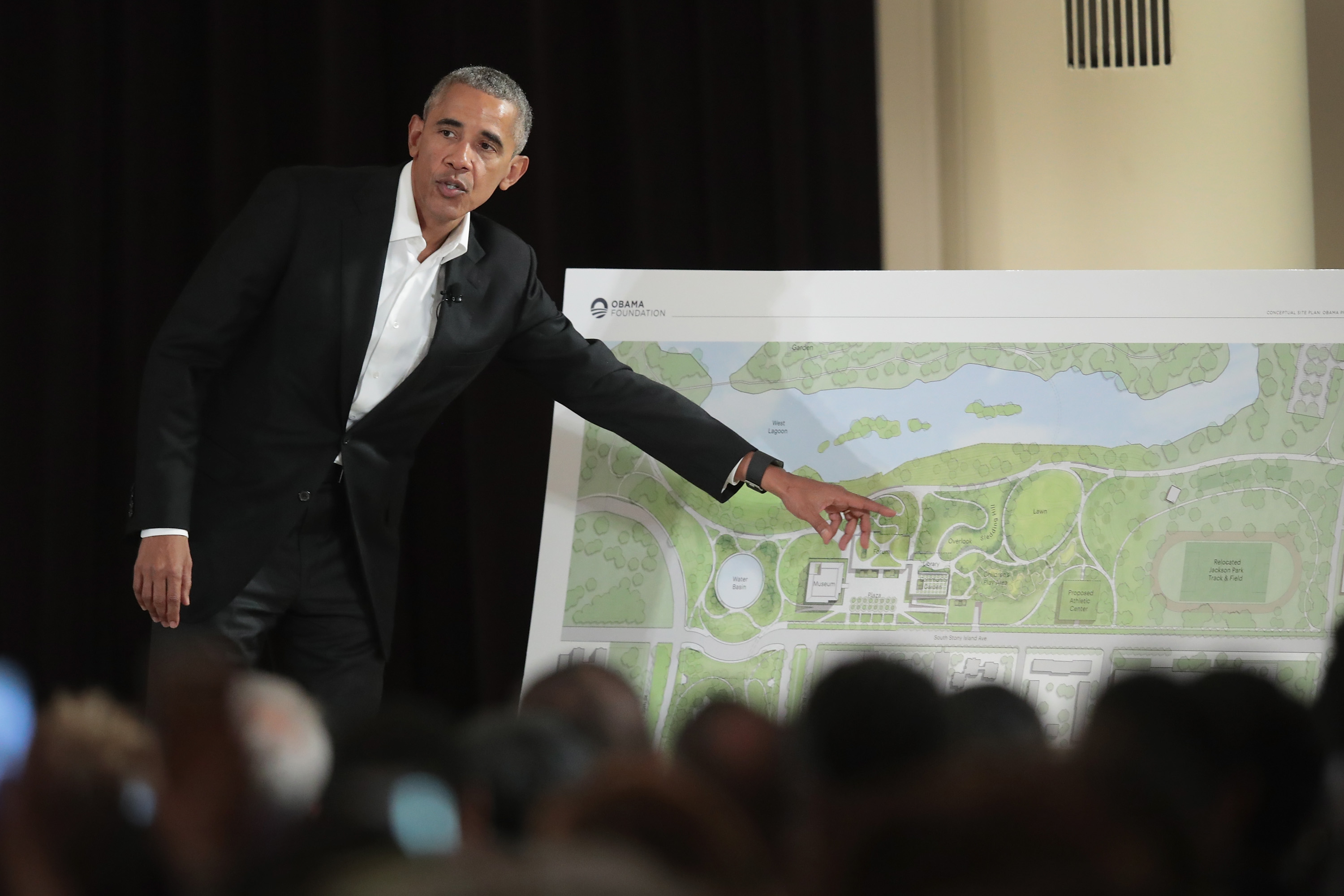 Barack Obama Hosts Community Event For Obama Presidential Center