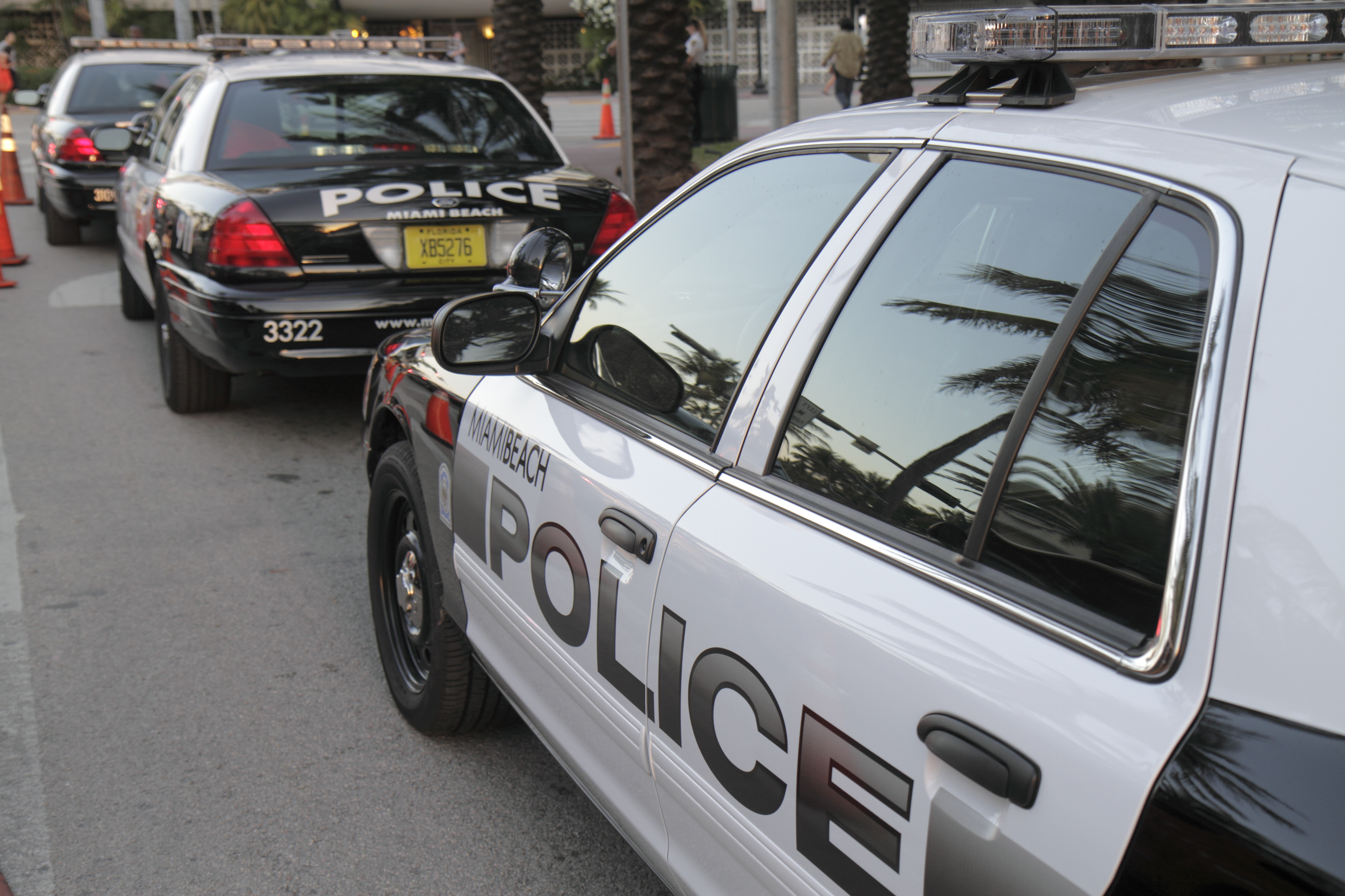 Police cars.