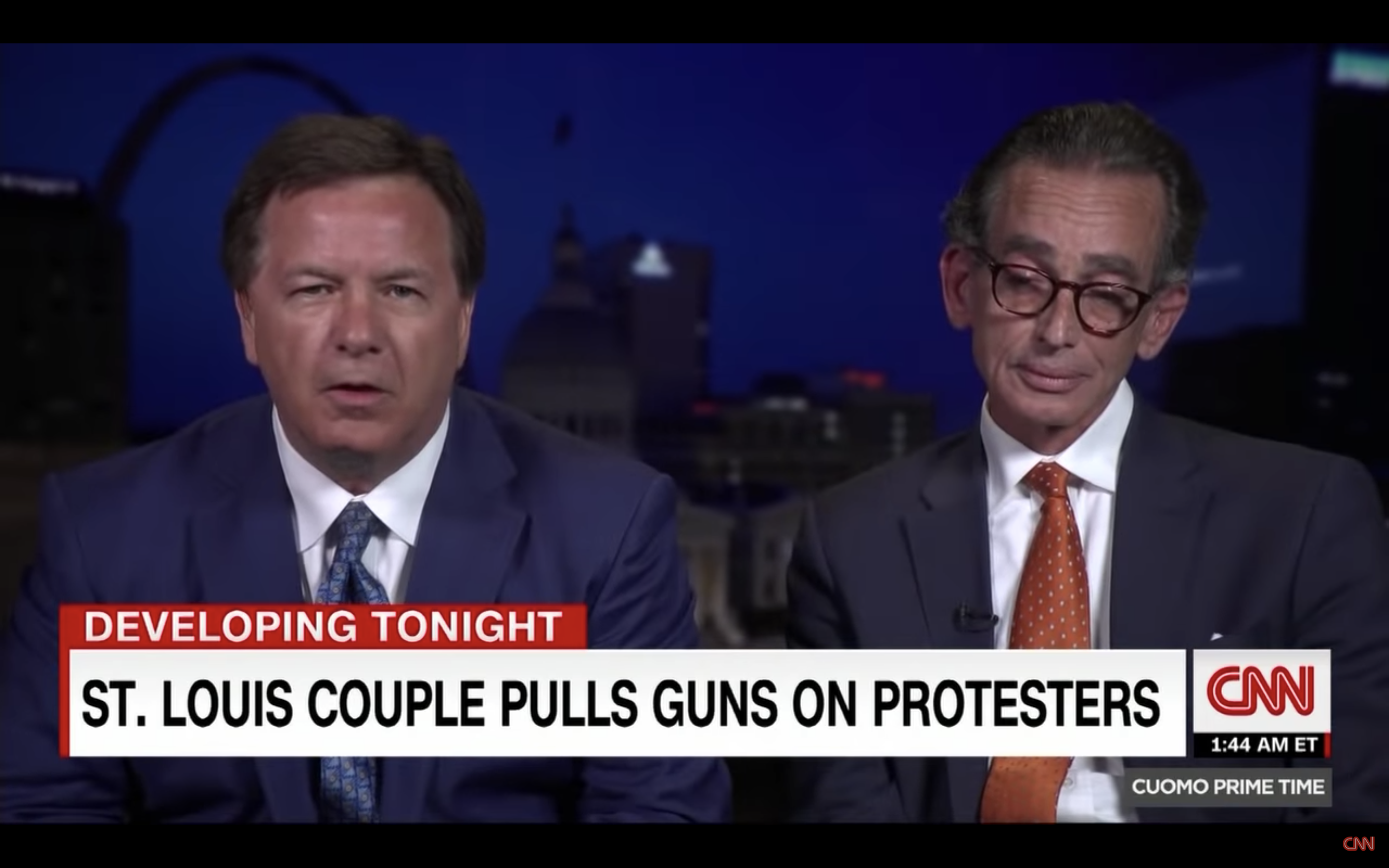 Gun toting man in St. Louis aiming at protesters