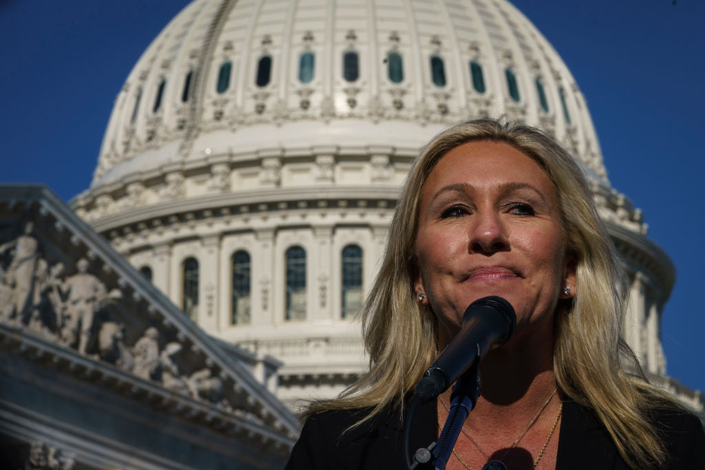 Rep. Majorie Taylor Greene Holds Press Conference After Losing Cmte Positions