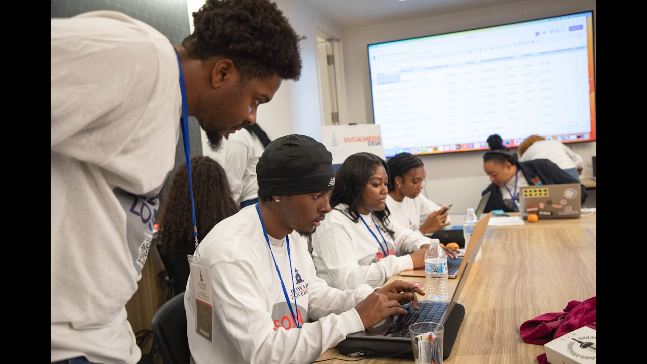Student Journalist Keith Golden Jr Goes Behind the Scenes at Howard University's Election Night News Service